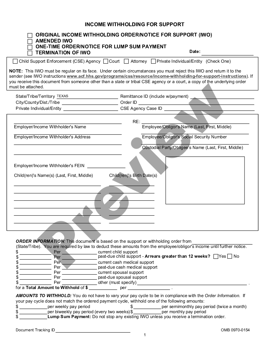 Texas Employer S Order To Withhold From Earnings For Child Support Texas Employer s Order To Withhold From Earnings For Child Support