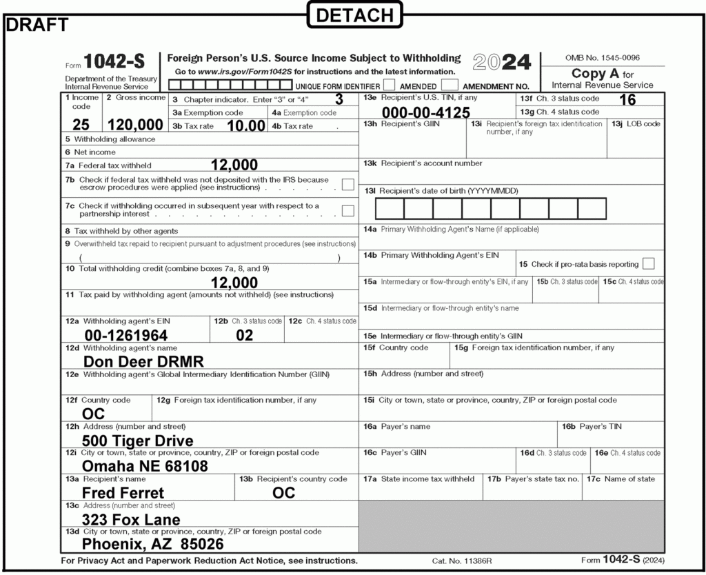 3 21 110 Processing Form 1042 Withholding Returns Internal Revenue 