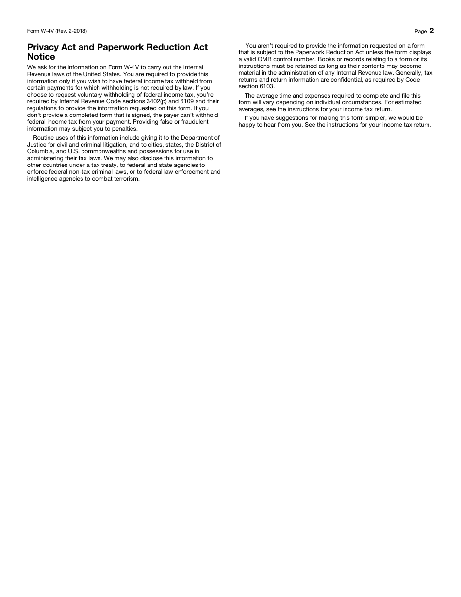 IRS Form W 4V Fill Out Sign Online And Download Fillable PDF IRS Form W 4V Fill Out Sign Online And Download Fillable PDF